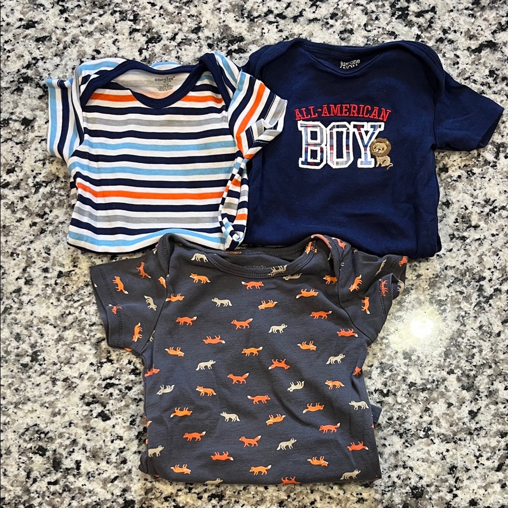 Carter's Navy and Striped Kids Tee Set